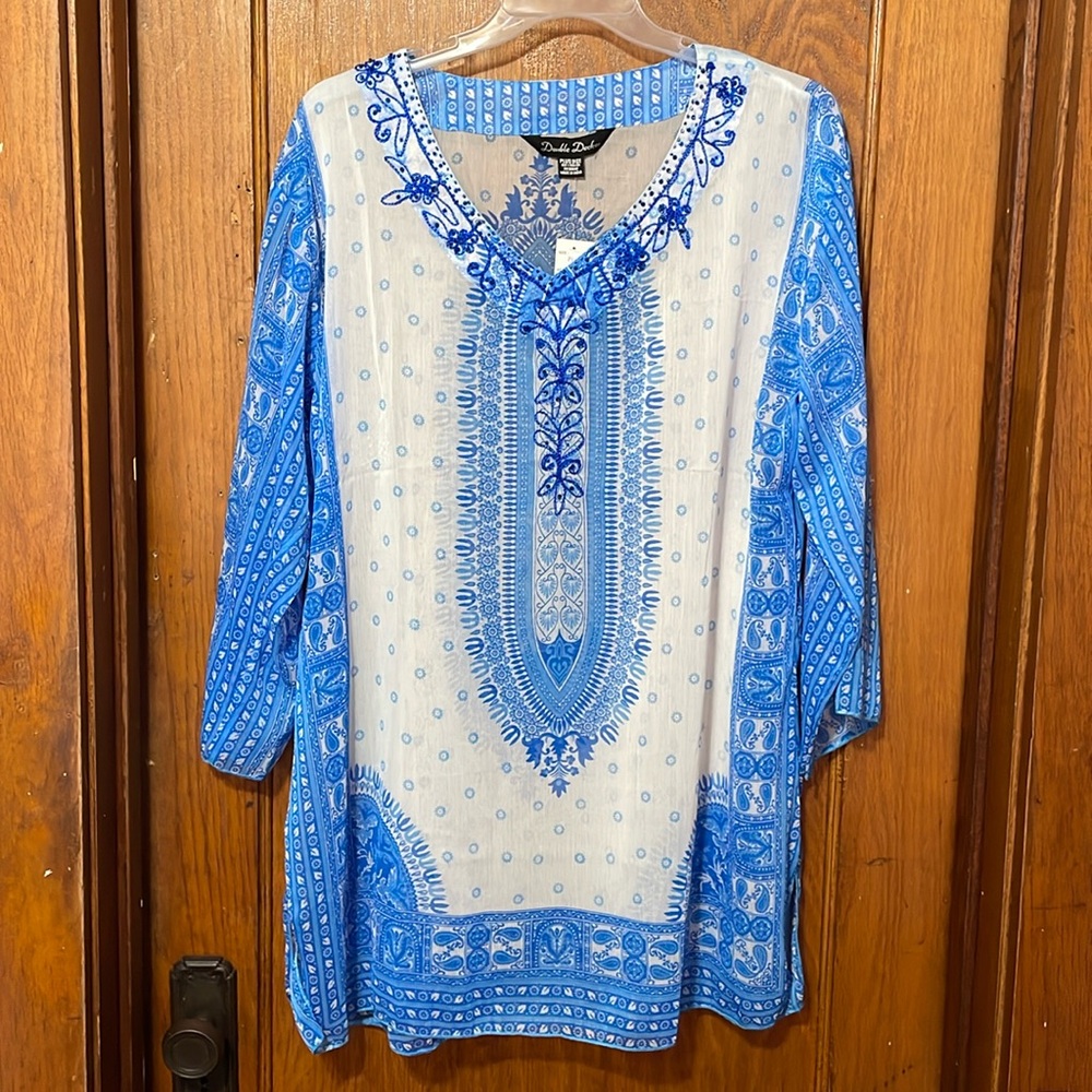 Plus size blouse made in India by Double Decker